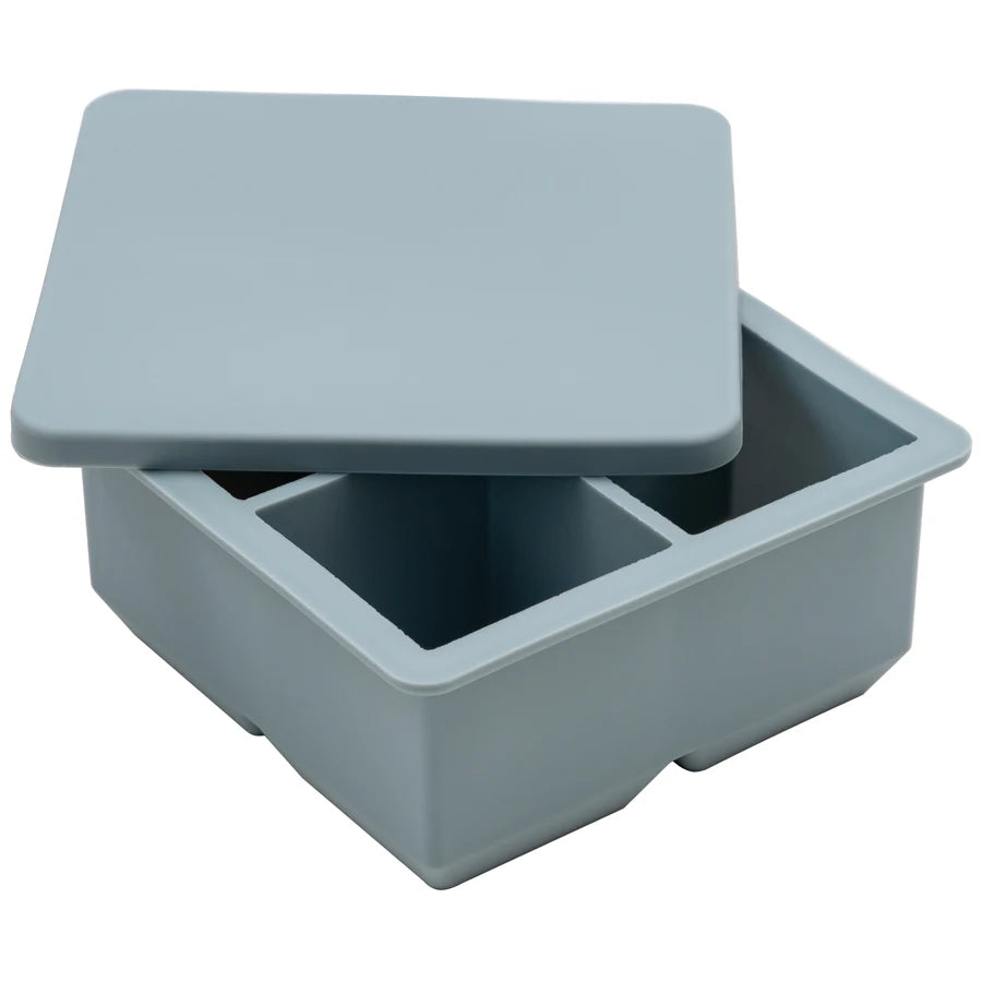 Food Grade Soft Silicone Square Ice Tray Mold - Newborn Feeding Bowl, Solid Color Fresh Food Container, Children's Tableware (BPA-Free)