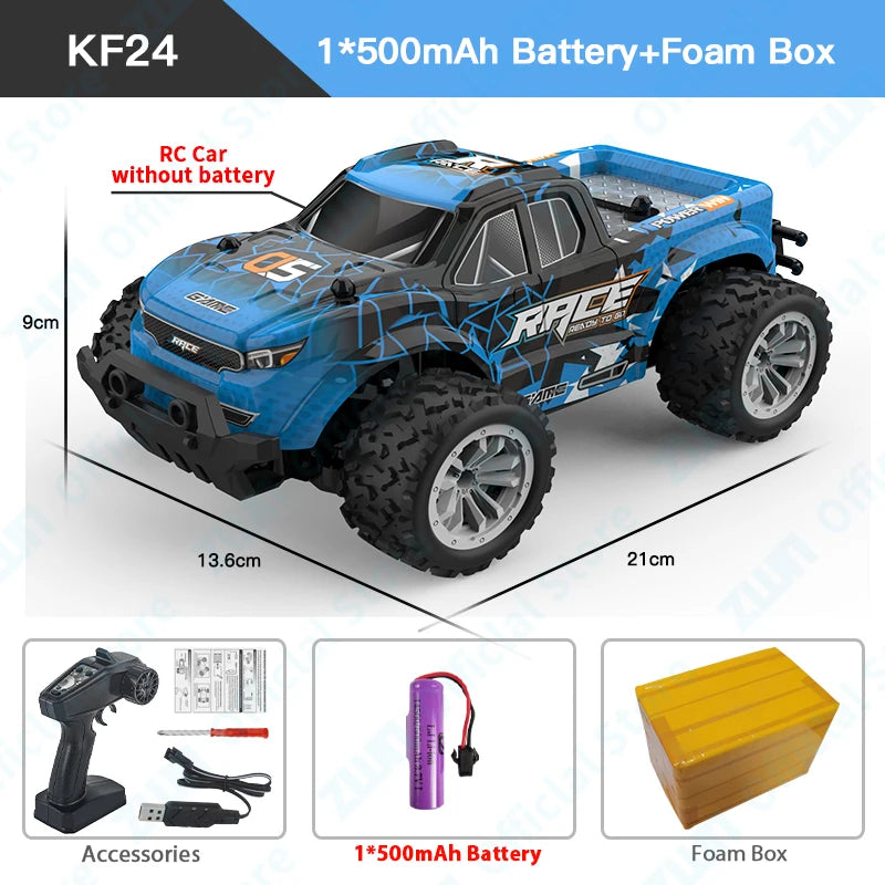 ZWN 1:16/1:20 RC Car with LED Light and 2WD Off-Road Climbing Remote Control