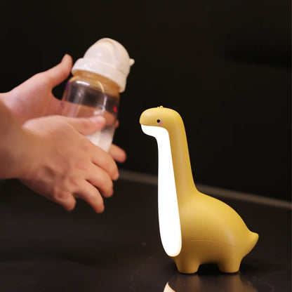 Dinosaur Night Light for Kids — Cute USB Rechargeable Touch-Dimmer Bedside Lamp with 15-Min Timer, 124 x 78 x 175 mm (4.9 x 3.1 x 6.9 in)
