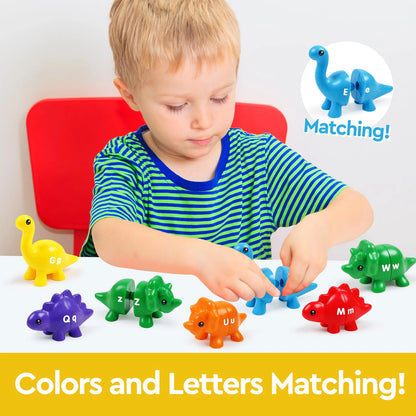 Dinosaur Alphabet and Number Matching Montessori Toy