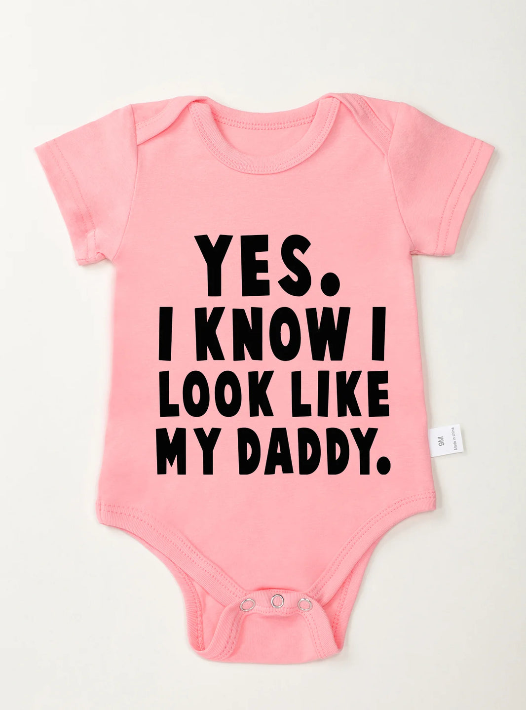 "Yes, I Know I Look Like My Daddy" Baby Romper – Short Sleeve Infant Jumpsuit – Cute Newborn & Toddler Bodysuit for Boys & Girls