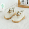 2024 New Spring/Autumn Baby Boots, Leather British Style Boys Fashion Boots, Rubber Sole Zip Side Toddler Girls Ankle Boots (Size 15-25)
