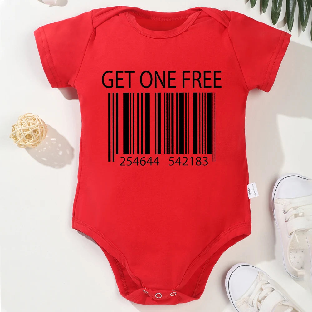 Buy One Get One Free – Twins Fun Cute Baby Bodysuits – Summer Short Sleeve Cotton Newborn Clothes for Boys & Girls – High Quality, Dropshipping Available