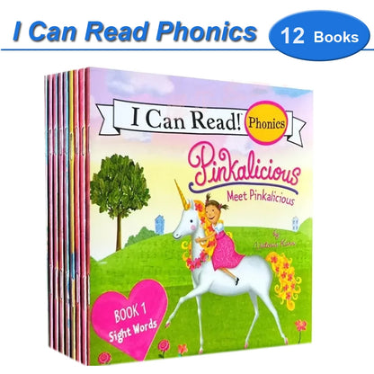 I Can Read Phonics – 12-Book Set, My Very First Picture Books for Kids and Babies Montessori Reading Story Collection