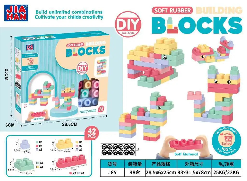 Large Particle Soft Building Blocks Set – DIY Educational Science & Puzzle Toy for Kids, Kindergarten Assembly Blocks