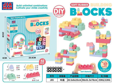 Large Particle Soft Building Blocks Set – DIY Educational Science & Puzzle Toy for Kids, Kindergarten Assembly Blocks