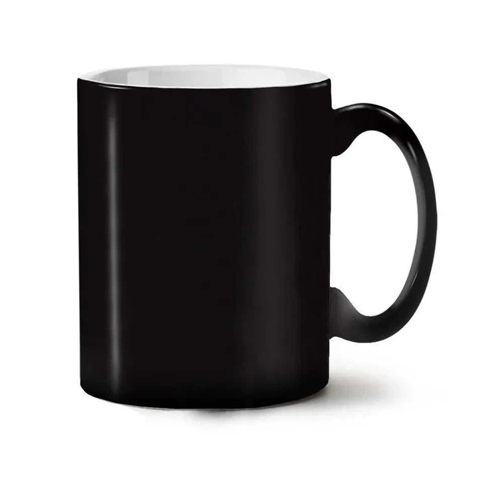 Color-Changing Ceramic Coffee Mug – Heat-Sensitive "OK" Kawaii Cup, 11.8 oz (350 ml) – Fun Friends Gift