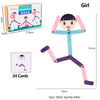 Montessori Sports Puzzle Set for Ages 3+ - Stick Figure Activity Kit with 24 Double-Sided Cards