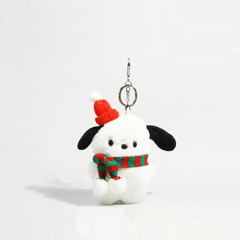 Sanrio Pochacco Plush Doll Keychain, Kawaii Anime Pendant for Girls Birthday Gift