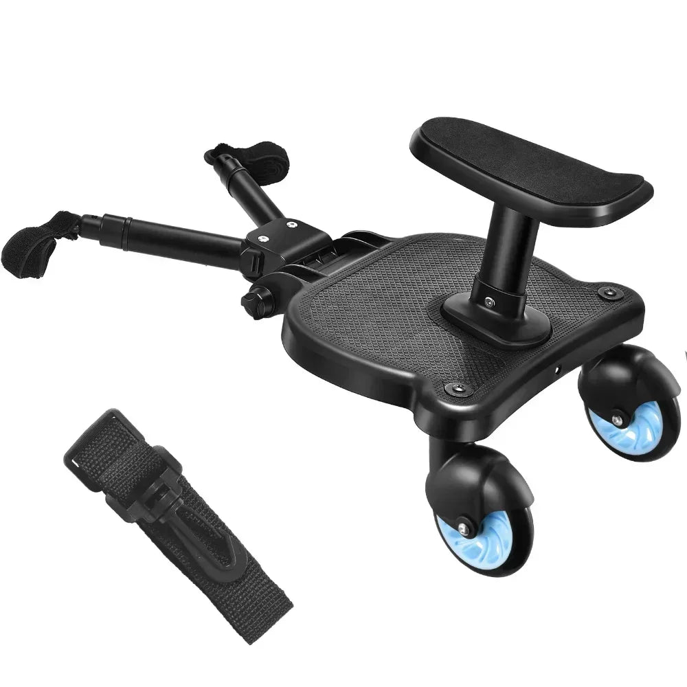 Universal Stroller Step Board Adapter with Seat for Second Child Jogger Twins Scooter Baby Pram Hitchhiker Bumper
