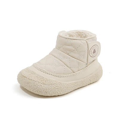 Baby Winter Boots – Cartoon Rabbit Warm Plush Non-Slip Shoes for Boys & Girls, Indoor Outdoor Toddler Walking Shoes