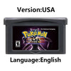 GBA Game Cartridge (32-bit, Pokemon Series, Odyssey Cloud White, FireRed & Silver Rival Rom Hack)