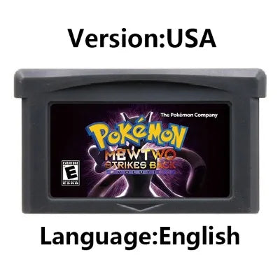 GBA Game Cartridge (32-bit, Pokemon Series, Odyssey Cloud White, FireRed & Silver Rival Rom Hack)