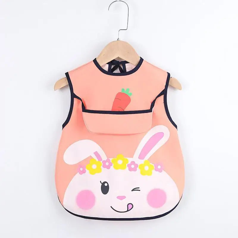 Waterproof Long-Sleeve Baby Smock – Art Apron & Feeding Bib with Pocket for Toddlers & Infants (Boys & Girls) - Kidzy Market