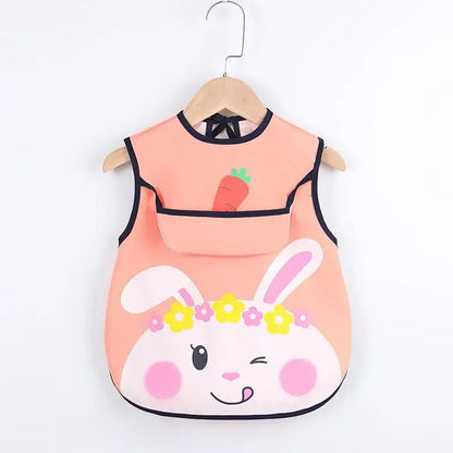 Waterproof Long-Sleeve Baby Smock – Art Apron & Feeding Bib with Pocket for Toddlers & Infants (Boys & Girls) - Kidzy Market