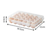 Plastic Egg Holder Storage Box - Portable Egg Organizer with Lid for Fridge and Outdoor Use