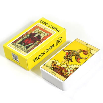 Rider Waite Tarot Cards - Divination & Oracle Deck, English, Russian & Spanish Versions, Beginner-Friendly Party Game Toy