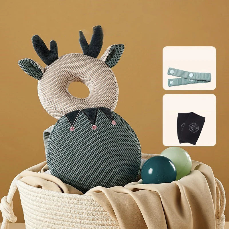 AIBEDILA Baby Head Protector Safety Pad Cushion Back Prevent Injured Elf Lion 1-3T Toddler Security Pillows Protective Headgear