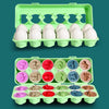 12 Matching Eggs Montessori Sensory Toy – Easter Chicken Color and Shape Sorting Educational Toy for Kids Gifts