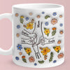 Personalized Custom Name 11 oz Ceramic 3D Pottery Inflated-Effect Coffee Mug – Gift for Mom