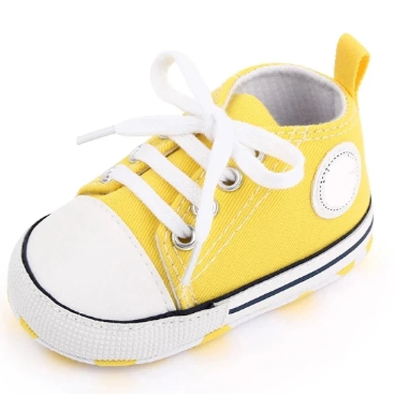 New Baby Shoes Boys Girls Classic Canvas Casual Sneakers Newborn First Walker Toddler Soft Sole Non-Slip Walking Shoes