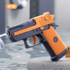 Mini Desert Eagle Mechanical Continuous Firing Water Gun – Small Summer Beach Toy for Kids