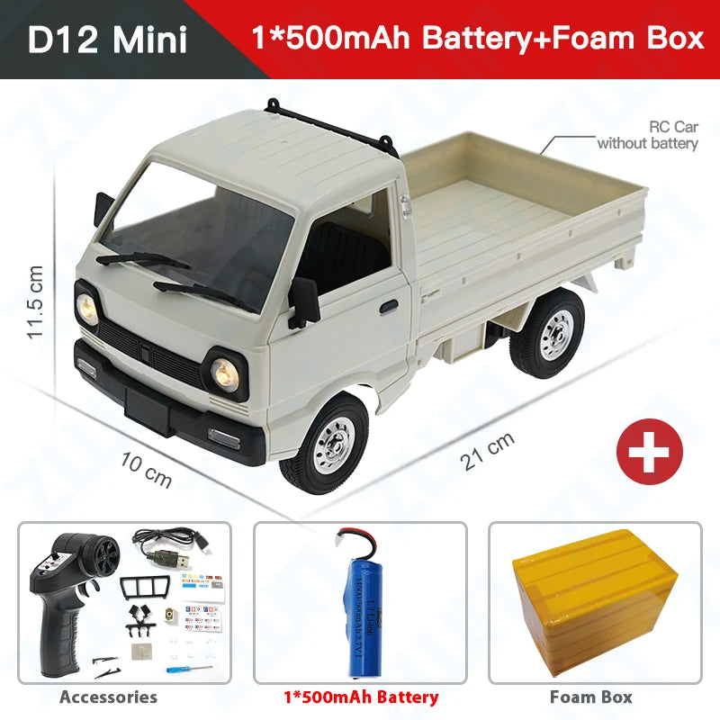 WPL D12 1:10/1:16 RC Simulation Drift Climbing Truck with LED Lights