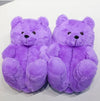 Women's Highland Cow & Teddy Bear Plush Slippers – Soft Indoor Christmas Slip-On, Fits EU 36-41 (26 cm / 10.2 in)