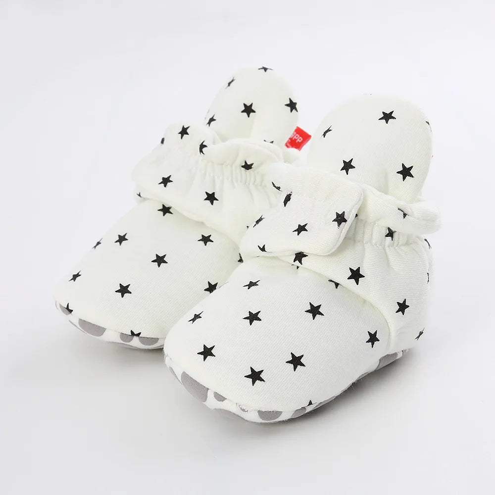 Meckior Baby Socks Shoes Star First Walkers Anti-Slip Booties for Infant Boy & Girl