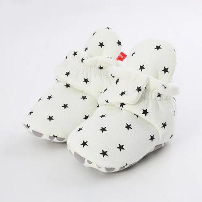 Meckior Baby Socks Shoes Star First Walkers Anti-Slip Booties for Infant Boy & Girl