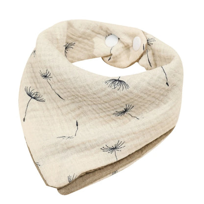 Baby Bandana Bibs | Muslin Drooling Bib for Infants 0-1 Year | High Absorbent Teething & Soothe Towel | Stylish Floral Design - Kidzy Market