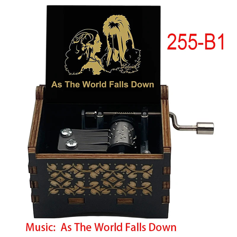As The World Falls Down Fantasy 18-Note Wooden Music Box New Year Christmas Birthday Gift