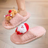 Women's Cozy Christmas Plush Slippers with 3D Cartoon Doll - Soft Fuzzy Indoor Non-Slip House Shoes (EU 36–41 | Sole 10.16–10.87 in)