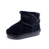 Winter New Baby Snow Boots, Leather Thick Plush Warm Toddler Kids Shoes, Fashion Little Girls Boys Boots, EU 15-25