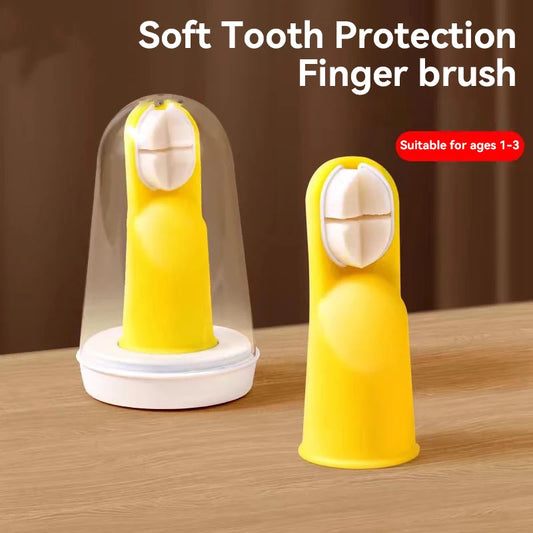 Baby Finger Sleeve Silicone Soft Toothbrush, Thumb Sleeve Teeth & Tongue Cleaning Tool for Babies, New 2025