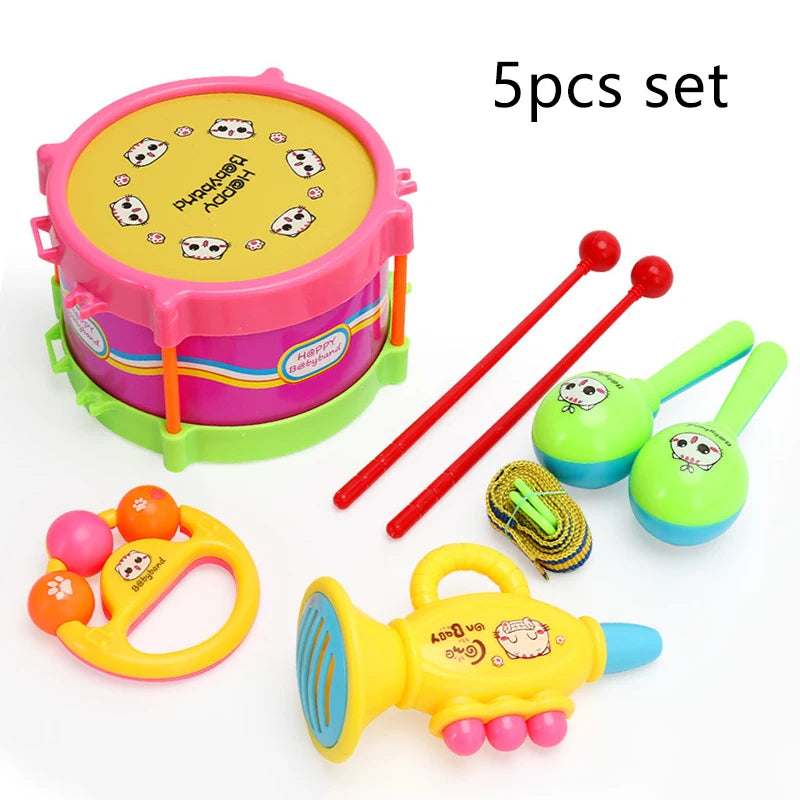 Children Hand Drumming Plastic Early Education Puzzle – Musical Instrument Toy for Parent-Child Interaction and Sound Cognition, Ideal for Developmental Play
