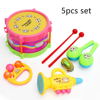 Children Hand Drumming Plastic Early Education Puzzle – Musical Instrument Toy for Parent-Child Interaction and Sound Cognition, Ideal for Developmental Play