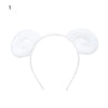 Plush Animal Ears Headband – Cartoon Dog Zebra Tiger Hairband, One Size for Kids & Adults, Cosplay Party Accessory