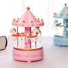 Luxury Carousel Music Box with 4 Rotating Horses Handcrafted Romantic Toy Gift