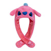 Stitch Bunny Ear Plush Beanie with Moving Ears – Cute Knit Winter Hat for Women & Girls, 55–60 cm (21.7–23.6 in)