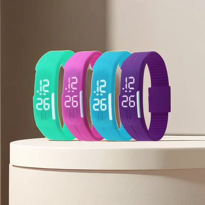 Sport Digital Children’s Watch with Silicone Strap LED Display for Kids Girls and Boys Wristwatch