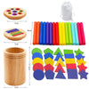 Montessori Wooden Color Sorting Toy – 15-Piece Matching & Balance Set for Toddlers (Ages 3-6)