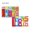 Montessori Wooden Number Blocks - Educational Stacking & Puzzle Toy for Toddlers & Preschoolers