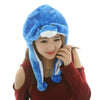 Plush Animal Earflap Hat with Moving Ears & Neck Warmer — 60 cm (23.6 in) Adult Cosplay Party Beanie