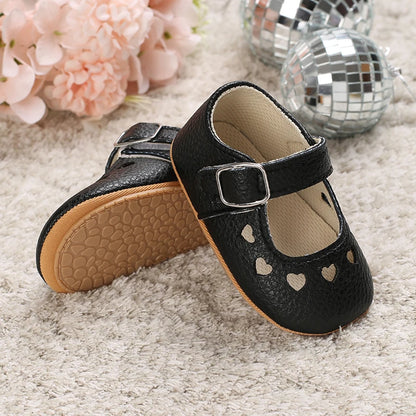 Khaki Baby Casual Shoes 0-18M Infant Toddler Bowknot Non-Slip Rubber Soft-Sole Flat PU First Walker Newborn Mary Janes