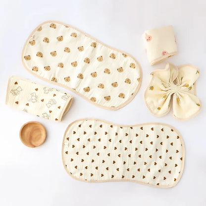 Newborn Baby Burp Towel | Six-Layer Gauze Waterproof Shoulder Pad Bib for Drool & Spitting Protection - Kidzy Market