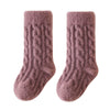 Winter Baby Mid-Tube Socks - Fleece Thick Newborn Socks | Warm, Soft Solid Color Toddler Socks
