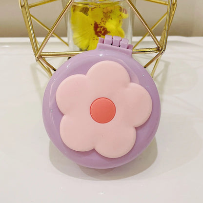 New Strawberry Hair Comb with Folding Mirror - Portable Traveling Massage Comb for Women & Girls - Hair Styling Accessories