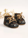 Baby Booties Velvet Anti-Slip Rubber Sole Cozy Winter Prewalker Shoes for Newborn Infant Boys and Girls