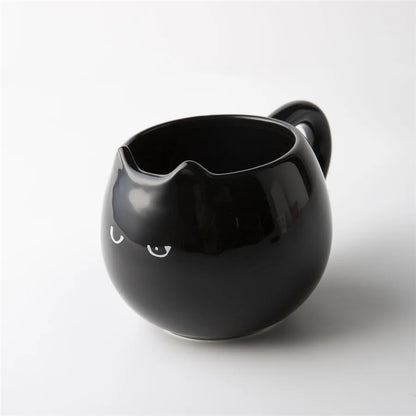 Cat-Shaped Porcelain Coffee Mug — Cute Cartoon Ceramic Cup with Handle, 13oz (380ml), 1-Pack